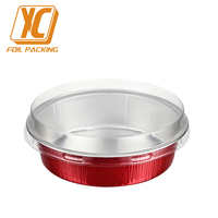 Mini moules à tarte en aluminium de 4 pouces, 8 oz, couvercle de récipient jetable 200ml pour la cuisson des tartes, des gâteaux, petite boîte en aluminium