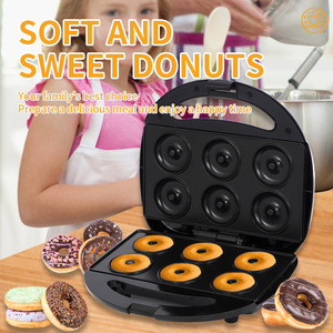 Máquina para Hacer Donuts, Plancha Eléctrica de Doble Cara con 6 Orificios, Mini Máquina para Desayunos, Uso en Panadería - Product Image 3