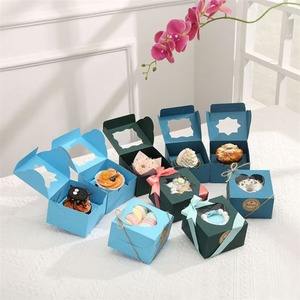 กล่องของขวัญกระดาษแข็งรักษ์โลก กล่องขนมและบิสกิตแบบมีหน้าต่าง สามารถปรับแต่งได้ตามความต้องการ - Product Image 2