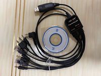Cable Programador USB 8 en 1 para Computadora, para Kenwood, Baofeng, Motorola, Yaesus, Icom, Walkie Talkie, Radio de Auto, Software de CD