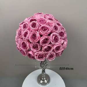 Sfera di Fiori di Rosa Artificiali per Decorazioni Matrimoniali, Composizione Floreale in Plastica per Palcoscenici e Strade - Product Image 5