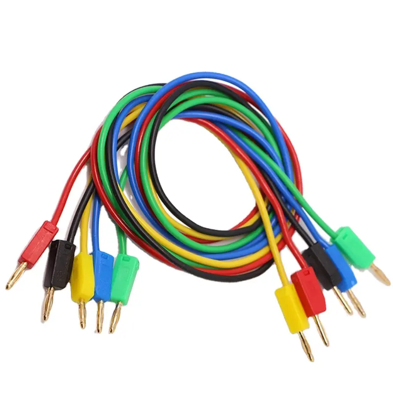 2mm banana plug to 2mm banana plug test leads colorful test cable Double-ended 2mm gold-plated Banana connect with wirer Kits