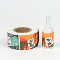 Rouleau d'autocollant vinyle blanc transparent personnalisé imprimé Etiquette film blanc Bopp auto-adhésif logo OEM