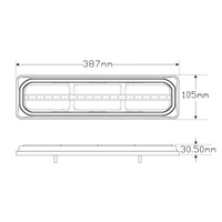 Feux arrière combinés à LED pour camion, remorque, auvent, pick-up, étanches 12V, série 3854, lentille fumée