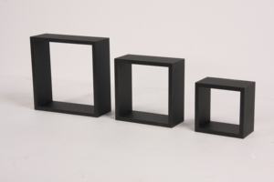 رف جداري خشبي عائم على شكل مكعب مع لوح MDF - Product Image 2