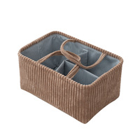 Panier de rangement en gros, panier tissé, sac de rangement pour couches humides, compartiment en tissu de coton, grande capacité, sac à couches