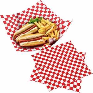 <b>Recyclable</b> Custom Logo Greaseproof Waterproof Food Grade Wax <b>Paper</b> for Pizza Burger Sandwich Sugar <b>Wrapping</b> - Product Image 1