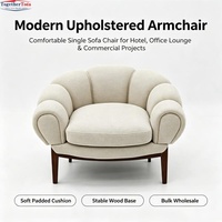 Fauteuil d'appoint en velours rembourré de style nordique moderne de luxe, fauteuil citrouille, canapé une place pour hall d'hôtel et salon commercial
