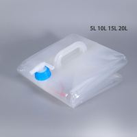 Seau pliable en LDPE de 5L, 10L, 20L avec poignée, étanchéité renforcée, conteneur d'eau translucide pour emballage extérieur – Vente directe usine