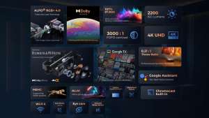 โปรเจคเตอร์ฉายภาพระยะใกล้พิเศษ Formovie Theater Premium DLP รุ่นขายส่ง ความสว่าง 2200ISO Lumens HDR10+ MEMC Google TV Smart 4K Laser Projector - Product Image 5