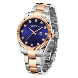 Reloj de Pulsera de Acero Inoxidable de Moda para Mujer, Movimiento de Cuarzo, Reloj Casual para Dama, con Diamantes y Moissanita, Logotipo Personalizado de Fábrica - Product Image 2