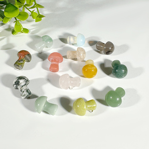 Đồ thủ công bằng đá nấm tự nhiên nguyên khối, đá obsidian đen, chất liệu pha trộn, đánh bóng, dùng trang trí nhà cửa - Product Image 6