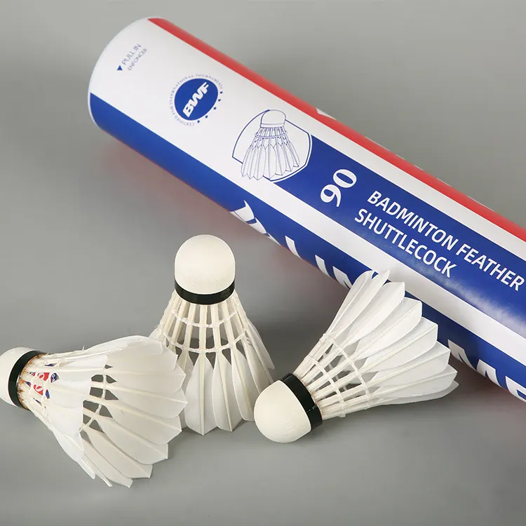 Aeroplane BWF approved badminton goose feather shuttlecock Lingmei 90 pro for international tournament