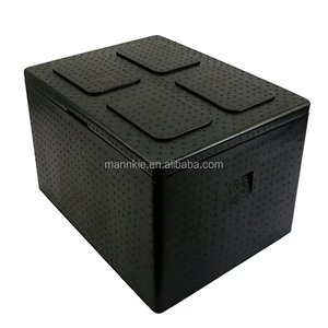 Epp Foam Box MK OEM Bio Degradable Black EPP Flip Container Expanded Polypropylene Foam Cooler Insulation Box For Cold Chain Transportation
