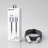 Boîte d'emballage personnalisée pour câble USB 60W, boîte en carton avec trou de suspension, OEM ODM, vente en gros, directement de l'usine