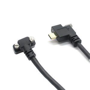 Curva lateral personalizada de fábrica de China, con un tornillo a un enchufe de curva lateral de dos tornillos, cable de panel de dispositivo digital fijo - Product Image 2