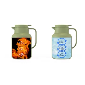 Phong cách đơn giản Jug dallah thiết kế mới Flask thủy tinh màu hồng Refill chân không Flask cách điện cà phê nồi Ấm đun nước ấm trà