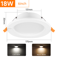 Downlight encastré sans cadre COB 9W 12W 18W / Downlight LED / Downlight encastré au plafond, Downlight intelligent, Downlights de plafond