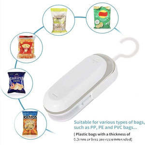 Mini Scelleuses Sous Vide Portables pour Aliments et Snacks, Solution de Rangement de Cuisine en Gros, Machine à Sceller les Sacs Plastiques 2-en-1 avec Crochet - Product Image 5