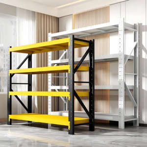 Étagères de stockage en acier robuste sans boulons à 4 niveaux Protection contre la corrosion Système de rayonnage de palettes pour entrepôt pour l'empilage - Product Image 4