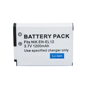 高性能1200Mah锂离子电池EN-EL12 EL12 en el12用于尼康相机Coolpix S6300 S6200 S6150 S6100 S6000 S800c AW100