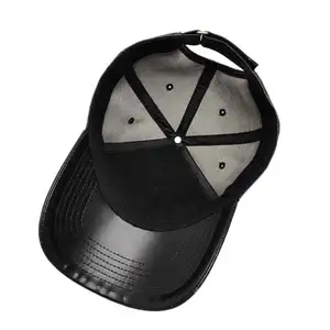 Cappello da camionista sportivo sportivo personalizzato con 5 pannelli all'ingrosso in pelle retrò con Logo ricamato da uomo cappellino da Baseball