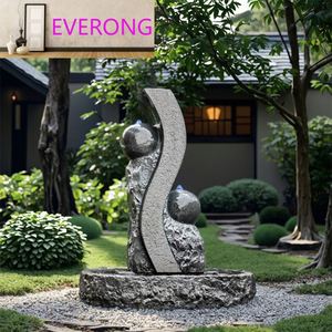 Bassins <span class=keywords><strong>de</strong></span> fontaines <span class=keywords><strong>de</strong></span> <span class=keywords><strong>jardin</strong></span> <span class=keywords><strong>en</strong></span> granit <span class=keywords><strong>de</strong></span> taille personnalisée pour petit parc extérieur, décoration d'aménagement paysager, <span class=keywords><strong>pierre</strong></span> durable - Product Image 2