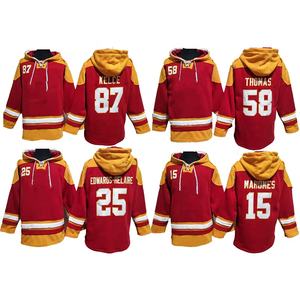 Sudadera con Capucha de Fútbol Americano para Hombre KC, con Cordones, Invierno, con los Números 15 de Patrick Mahomes, 87 de <span class=keywords><strong>Travis</strong></span> Kelce y 10 de Isiah Pacheco - Product Image 1
