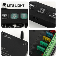 Système de relais de commande de circuit universel sans fil, panneau de commutation 4/6 gang avec boîte à fusibles, interrupteur LED à intensité variable automatique ON-OFF
