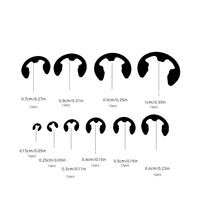 E-Type Circlip Snap Ring Kit 120PCS M1.5-M10 Stainless Steel External Retaining E-Clip Washers for Shaft Fixing