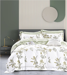 Novos Conjuntos de Cama de Algodão Estampado para Hotel, Conjuntos de Capa de Edredom de Tecido Estampado com MOQ Pequeno, Conjuntos de Lençóis de Hotel Estampados - Product Image 2
