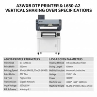 Impresora DTF de Alta Velocidad con 2 Cabezales de Impresión I3200, Ancho de Impresión de 300 mm, Máquina de Transferencia DTF para Fábrica de Ropa
