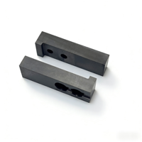 Paires de butées de positionnement longues et courtes, dispositif de limitation en acier oxydé noir usiné CNC sur mesure en usine avec trous de fixation ronds et allongés