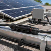 Connecteur de câble mâle-femelle étanche de haute qualité pour système de connexion d'extension de panneaux solaires MC4, contact en cuivre pour PV solaire