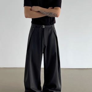 <span class=keywords><strong>Pantaloni</strong></span> Larghi Casual da <span class=keywords><strong>Uomo</strong></span> in <span class=keywords><strong>Lino</strong></span>, Stile Americano Retrò, Linea A, Vita Media, Plissettati, Dritti e Drappeggiati - Product Image 4