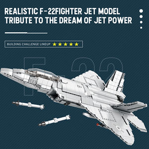 Reobrix 33020 F22 Jet Aircraft <span class=keywords><strong>Fighter</strong></span> Modèle Blocs de construction Ensemble de jouets de construction - Product Image 4