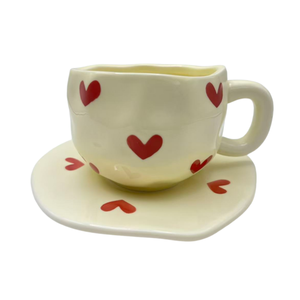 VL Cute Korean Inspired Ins Bow <b>Ceramic</b> <b>Mug</b> Hand-Painted Pink Bow Design for Back to School or Business Gifts - Product Image 3