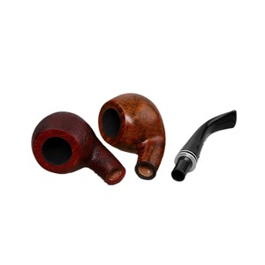Muxiang Wooden Tobacco Pipe Bent Shape 9mm Filter Handmade Briar Wood Smoking Pipe - Product Image 5