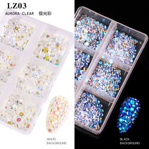 Abalorios góticos para <span class=keywords><strong>uñas</strong></span> champán Color mezclado diamantes <span class=keywords><strong>de</strong></span> imitación con parte posterior plana 6 rejilla <span class=keywords><strong>de</strong></span> almacenamiento DIY decoración <span class=keywords><strong>de</strong></span> <span class=keywords><strong>uñas</strong></span> oscuras al por mayor - Product Image 3