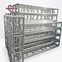 Estructura de Aluminio de 300x300 con Pernos Cuadrados, Instalación Rápida, Conexión por Tornillos, Pre-Ensamblada, para Eventos, Escenarios y Altavoces