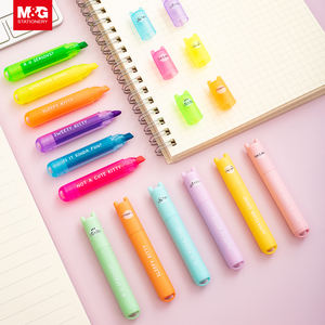 Marcadores Fluorescentes Perfumados M&G Serie So Many Cats, Mini, Rosa, Amarillo, Azul, Morado, Verde, Naranja, 6 Colores - Product Image 2