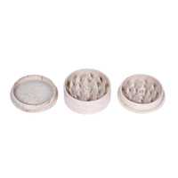 Broyeur en plastique biodégradable à surface concave à 3 couches de 42x21 mm, accessoire de fumage, vente en gros