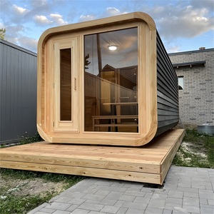 Sauna Triunity de Estilo Personalizado, Sauna Exterior en Forma de Cubo para 4-6 Personas - Product Image 5