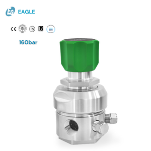 Valvola di Riduzione della Pressione Manuale a Diaframma EAGLE in Acciaio Inox 316L 1/2''NPT 1/4''NPT Regolatore di Precisione per Acqua e <span class=keywords><strong>Gas</strong></span> - Product Image 1