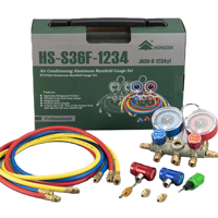 Kit d'outils de réfrigération HVAC Hongsen HS-S36F-1234 avec manomètre double, tuyaux et raccords rapides