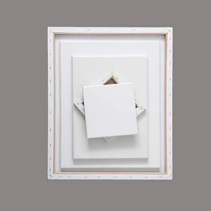 Pintura Artística Personalizada con Diseño de Hojas sobre Lienzo de Algodón Estirado, Impresión UV Blanca, Arte Mural con Marco - Product Image 1