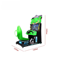 KAIMI Arcade Machine de course Outrun pour enfants à monnayeur, simulateur de voiture en acrylique, vidéo électronique anglaise pour parc d'attractions