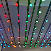 Guirlande lumineuse LED à pixels RGB de 50 mm, classée IP65, en matériau PC, pour la décoration de camping en extérieur