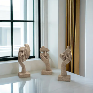 Sculture Astratte Moderne di Lusso Leggero, Ornamenti in Resina Artigianali per Decorazioni <span class=keywords><strong>Casa</strong></span>, <span class=keywords><strong>Soggiorno</strong></span> e Ingresso - Product Image 4