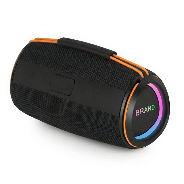 BRAND Portable Bluetooth Speaker with RGB LED Light Waterproof IPX5 Outdoor Use 2.0 Channel Wireless Audio